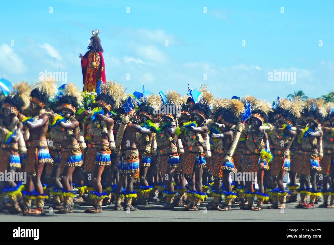 Iloilo, Philippines. 26th Jan, 2020. The Iloilo Dinagyang Festival is a showcase of the rich heritage, colorful history, passionate devotion, and fun-loving spirit of the Ilonggo people. The festival traces its roots as a thanksgiving celebration in honor of Senyor Santo Niño. (Photo by Joseph C. Ceriales/Pacific Press) Credit: Pacific Press Agency/Alamy Live News Stock Photo