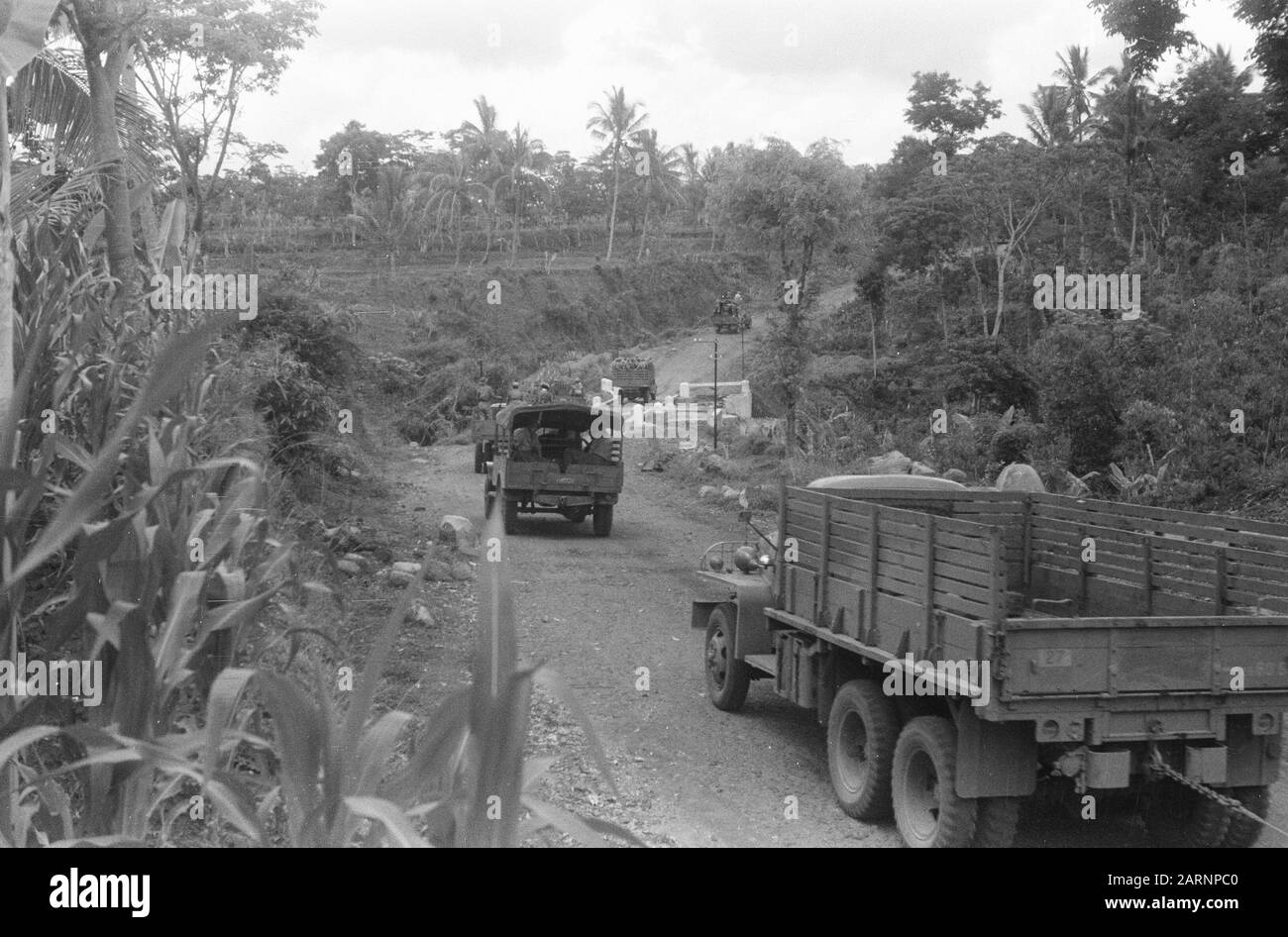 Column of military vehicles Black and White Stock Photos & Images - Alamy