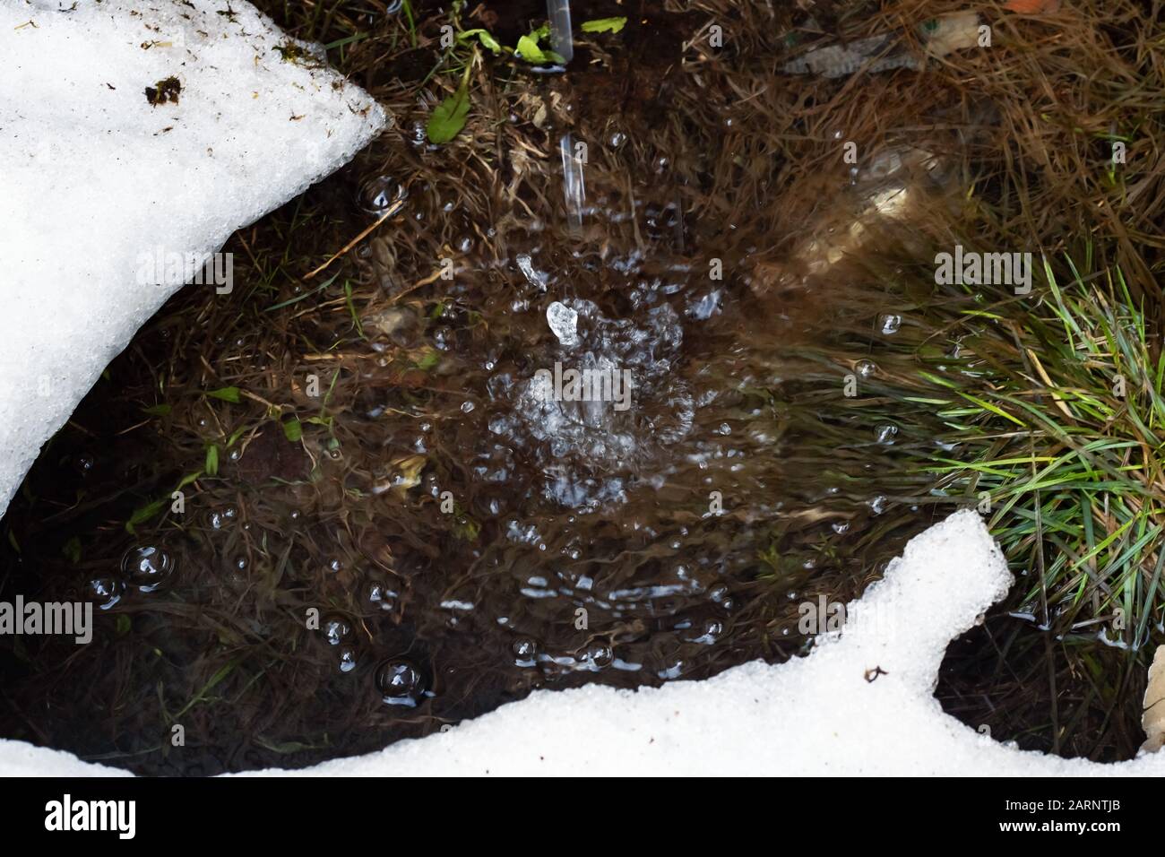 Texture muddy puddle snow hi-res stock photography and images - Alamy