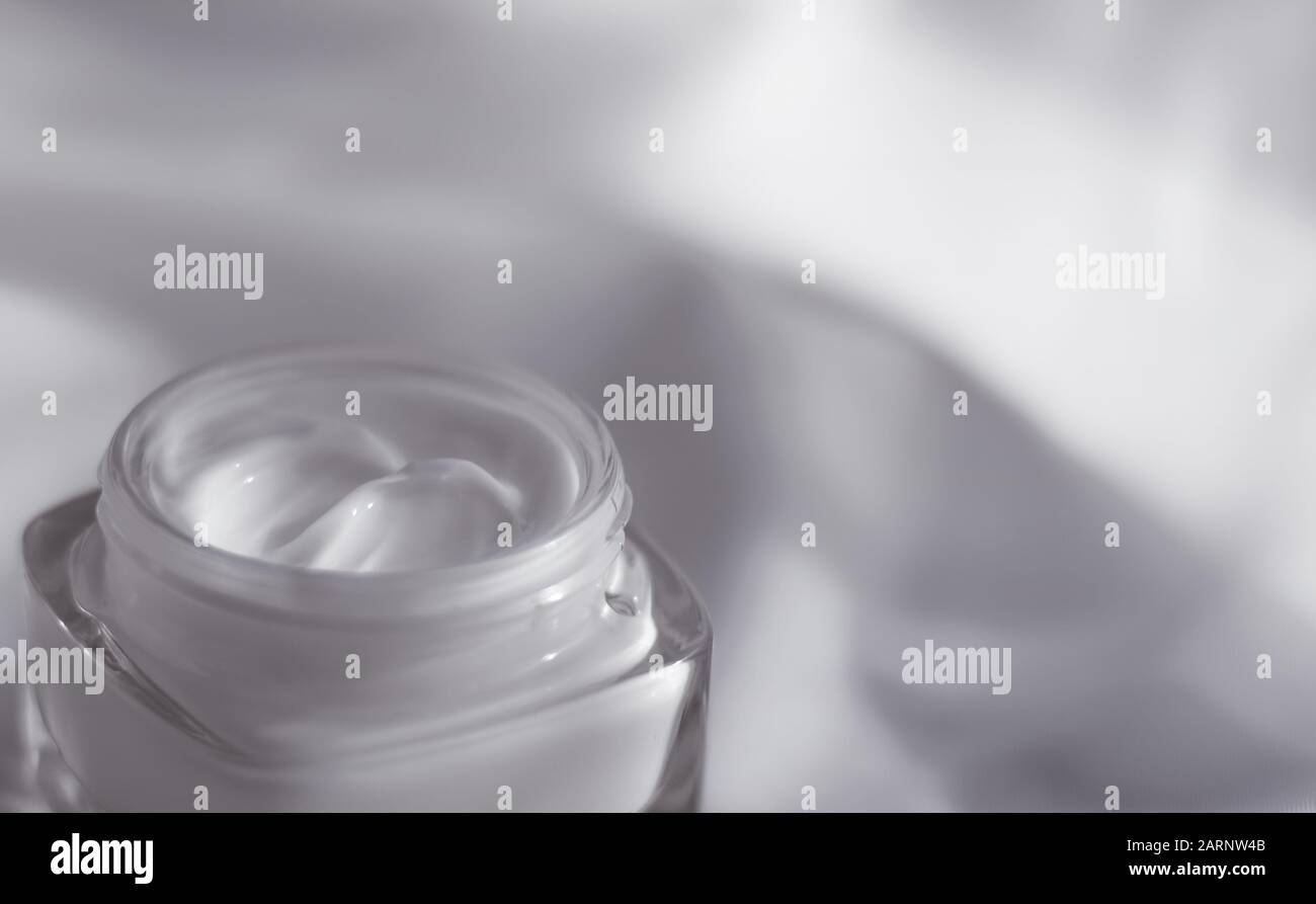 Cosmetic branding, toiletries and spf concept Face cream moisturizer