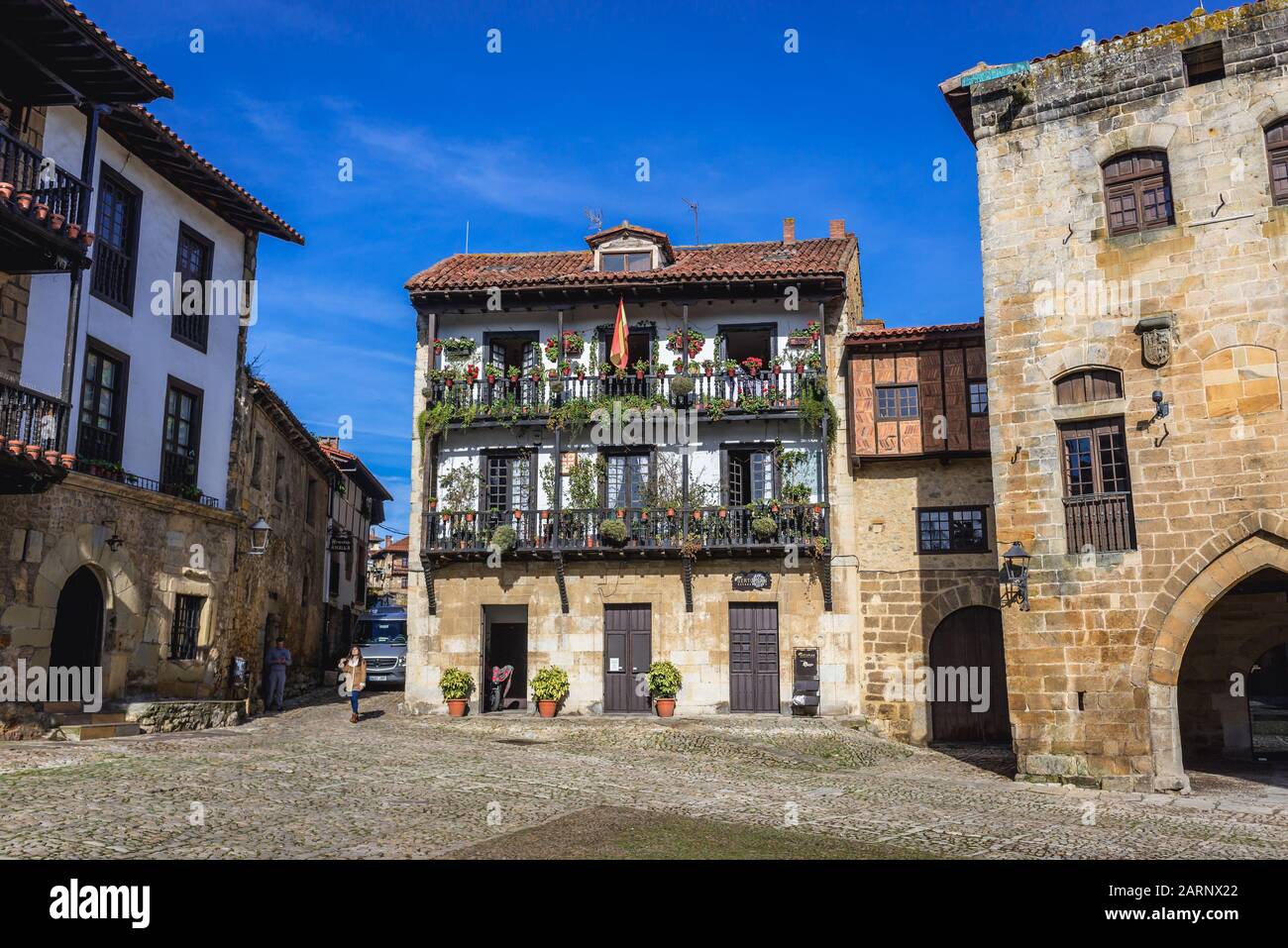 Plaza Mayor Main Square In Santillana Del Mar Historic Town Located plaza-mayor-main-square-in-santillana-del-mar-historic-town-located