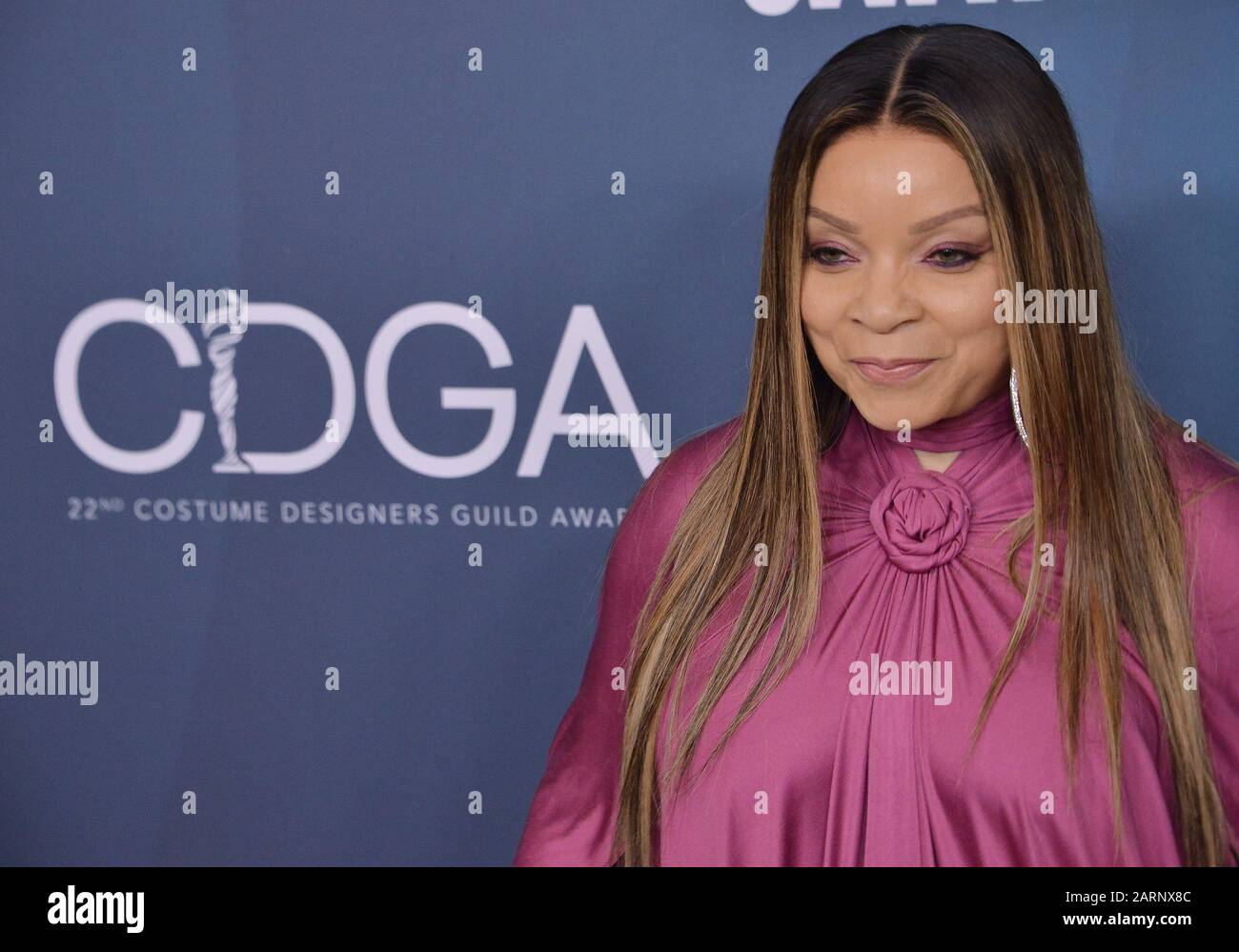 Los Angeles, USA. 28th Jan, 2020. Ruth E. Carter arrives at the 22nd Costume Designers Guild Awards held at the Beverly Hilton in Beverly Hills, CA on Tuesday, ?January 28, 2020. (Photo By Sthanlee B. Mirador/Sipa USA) Credit: Sipa USA/Alamy Live News Stock Photo