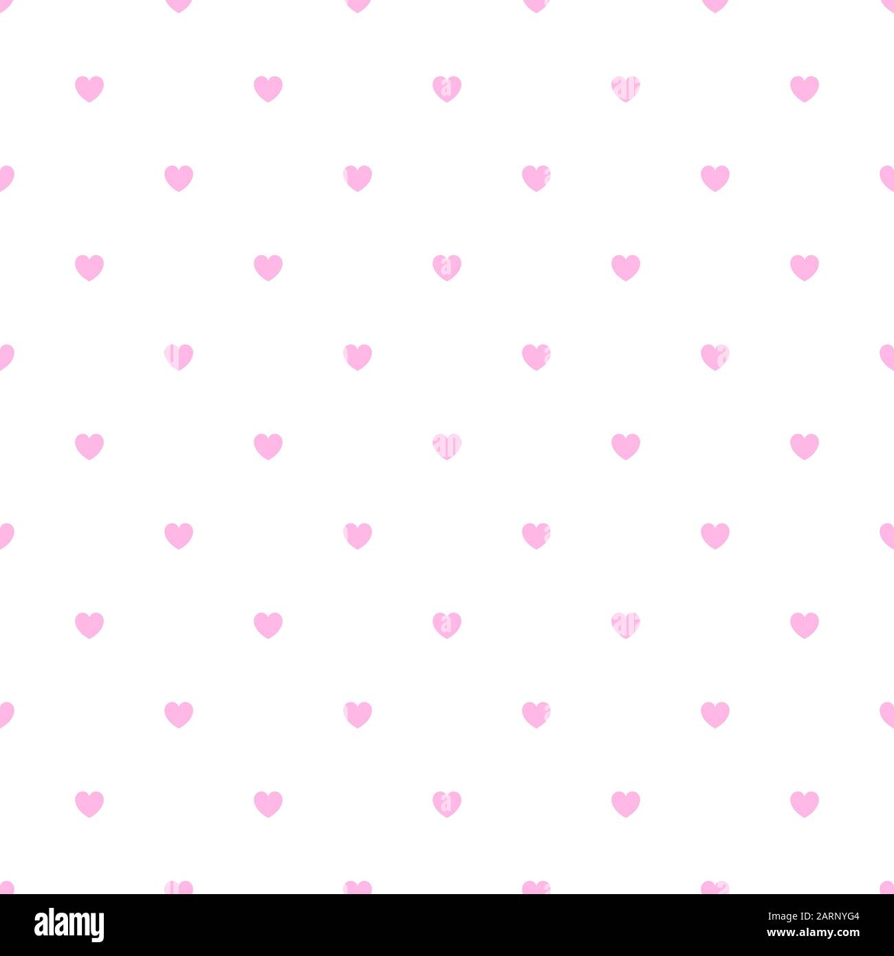 Cute Pink Seamless Polka Heart Vector Pattern Background - Valentine ...