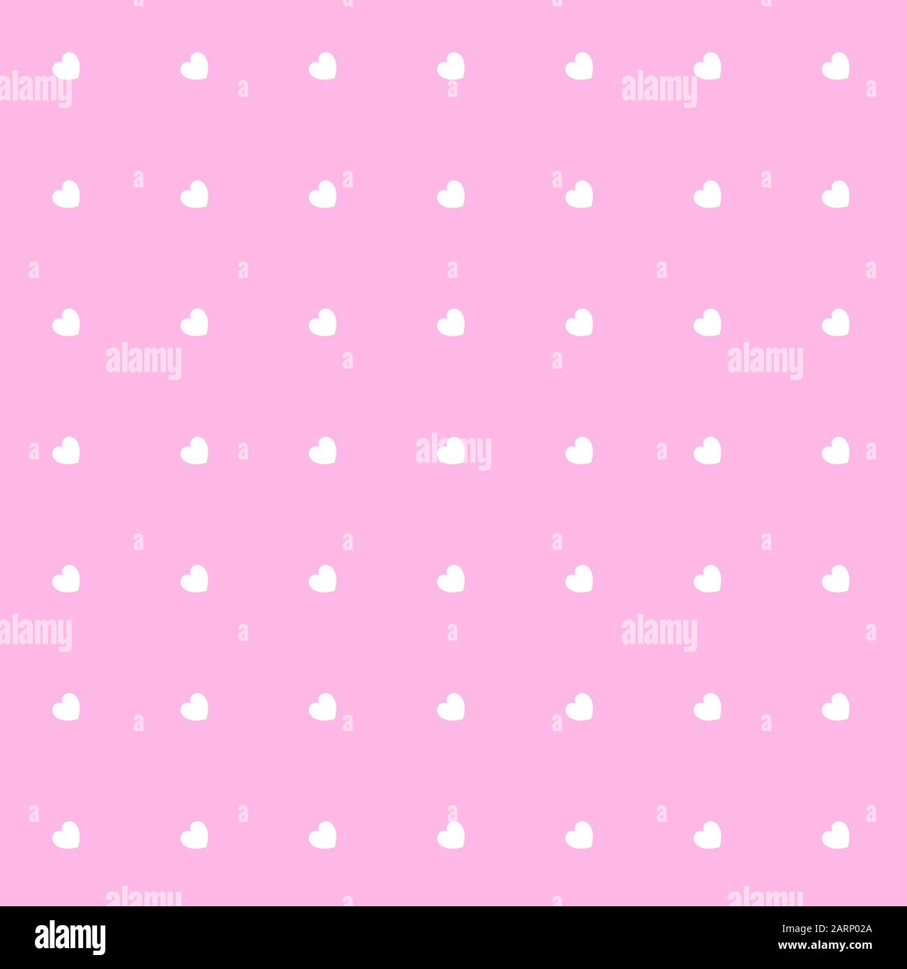 Romantic Pink Seamless Polka Hearts Vector Pattern Background for ...