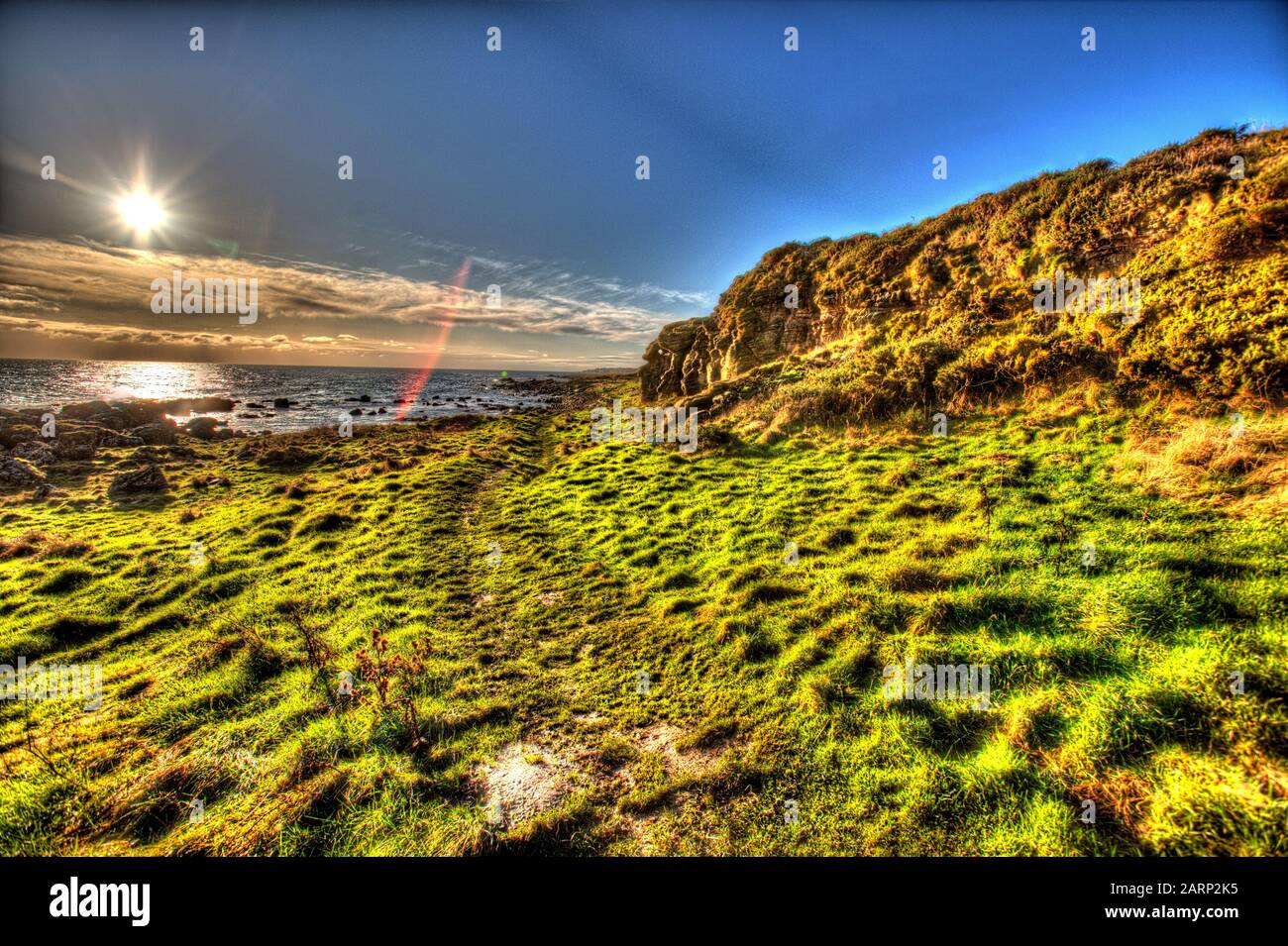 Fife Coastal Path, Scotland. Artistic view of the Fife Coastal Path