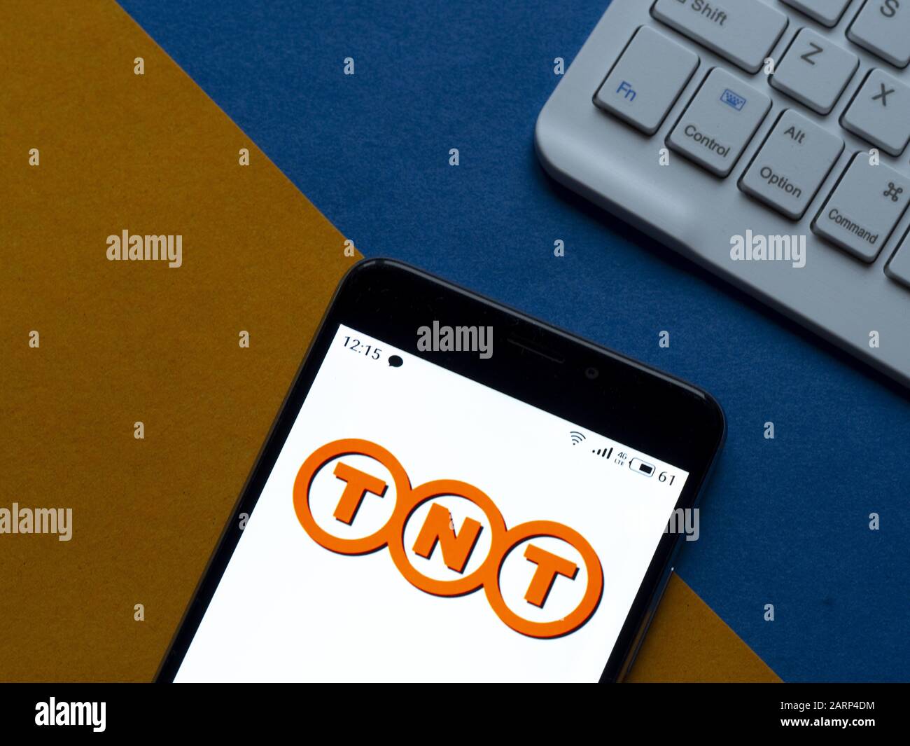 Ukraine. 29th Jan, 2020. In this photo illustration a TNT Express logo seen displayed on a smartphone. Credit: Igor Golovniov/SOPA Images/ZUMA Wire/Alamy Live News Stock Photo