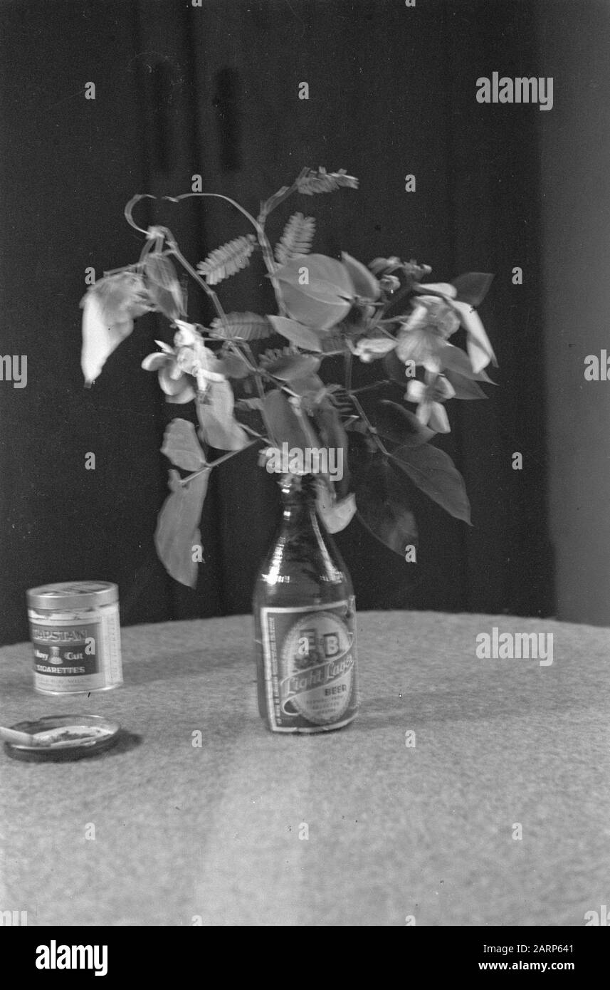 Cigarette ashtray beer Black and White Stock Photos & Images Alamy