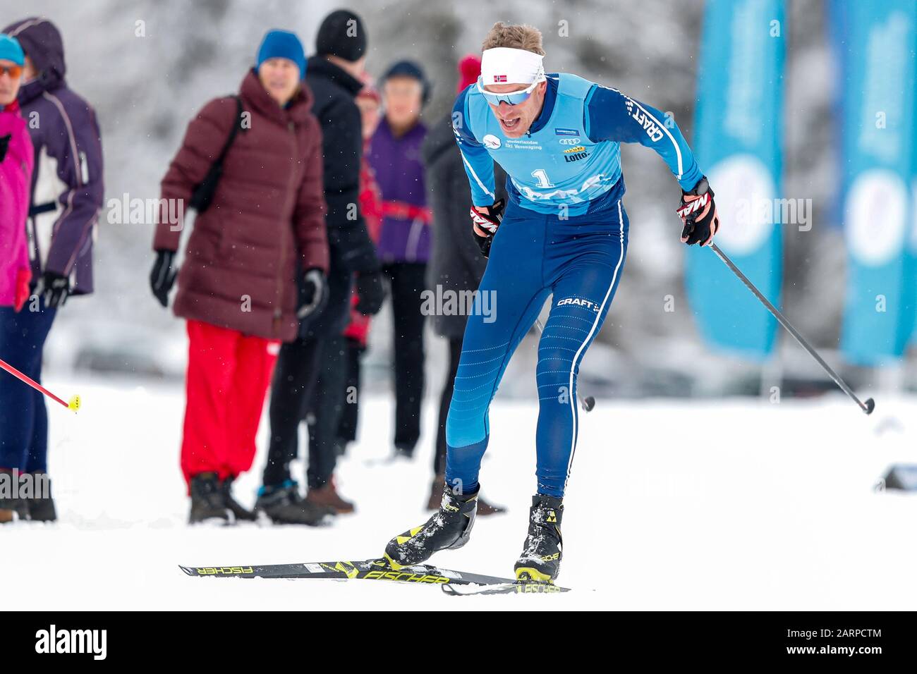 SANKT ULRICH AM PILLERSEE , 29-01-2020 , Rick Hoenderop during the NK nordic ski freestyle 2020. Stock Photo