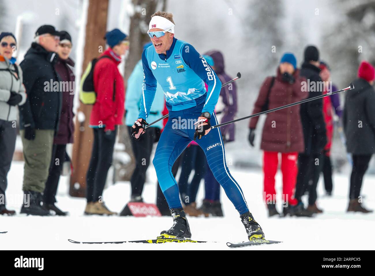 SANKT ULRICH AM PILLERSEE , 29-01-2020 , Rick Hoenderop during the NK nordic ski freestyle 2020. Stock Photo