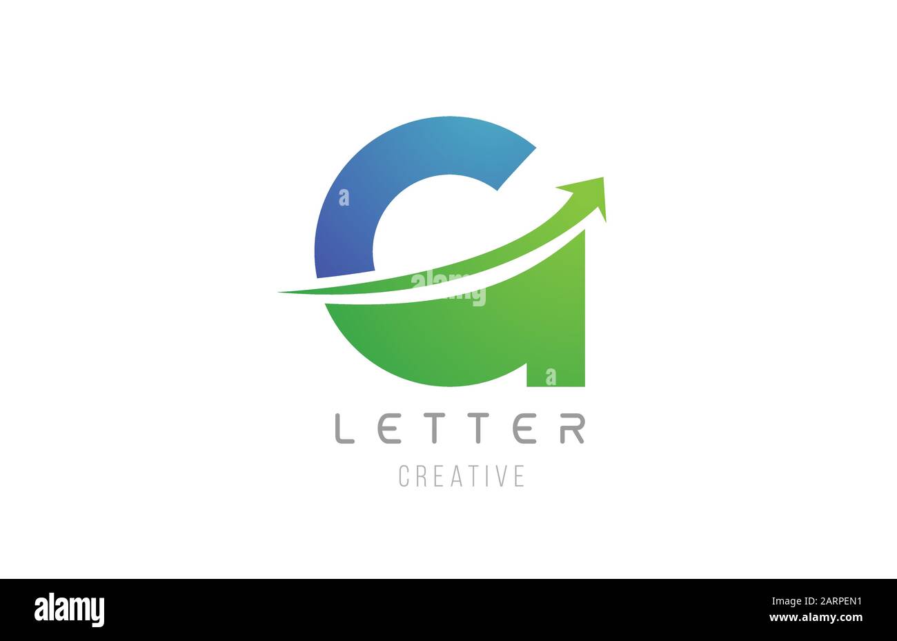 Green Blue Swoosh Arrow Letter Alphabet G For Company Logo Icon Design Usable For A Logotype Or Business Stock Vector Image Art Alamy