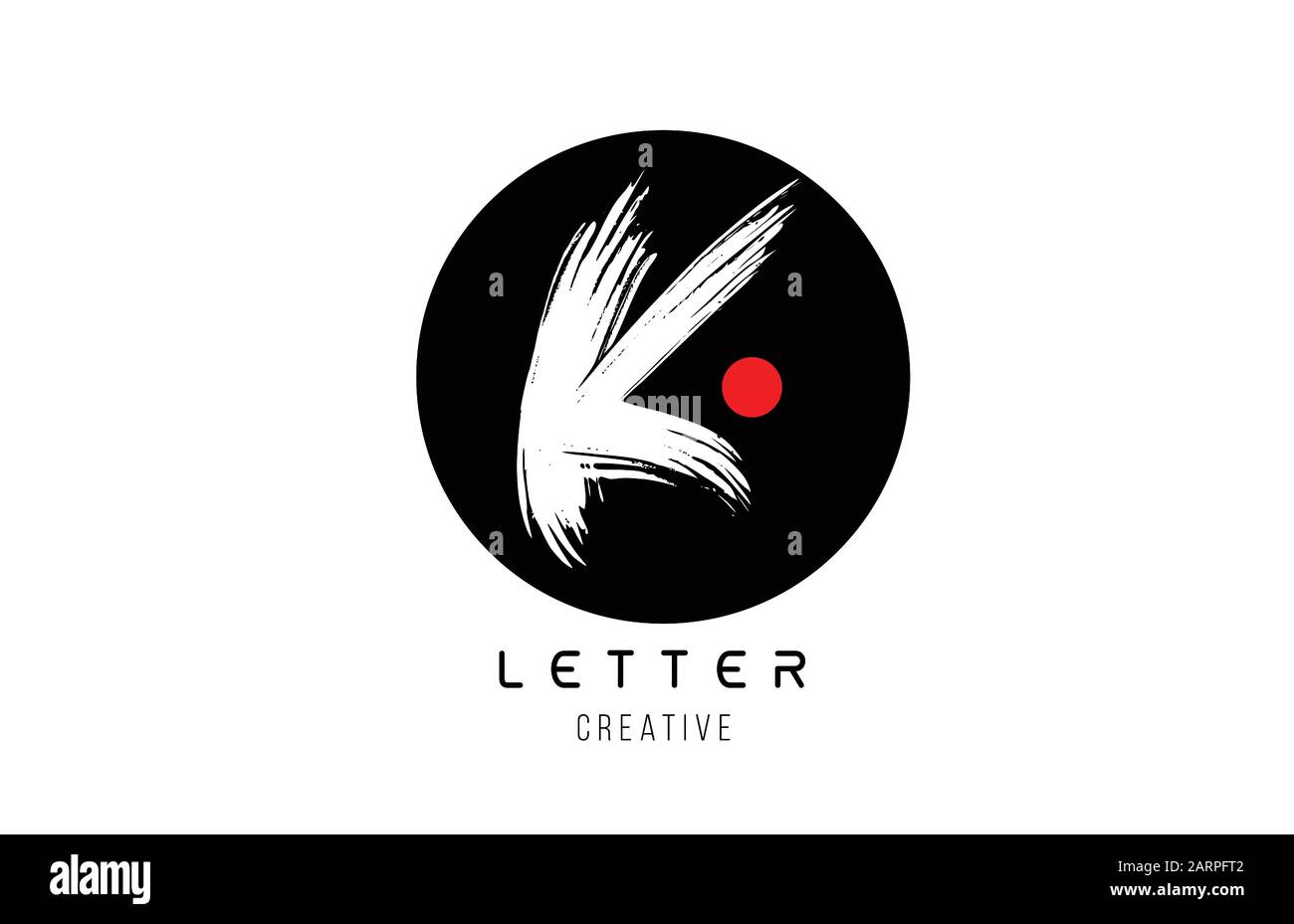 letter alphabet K grunge grungy brush design for logo company icon ...