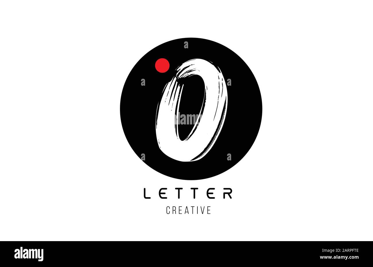 letter alphabet O grunge grungy brush design for logo company icon ...