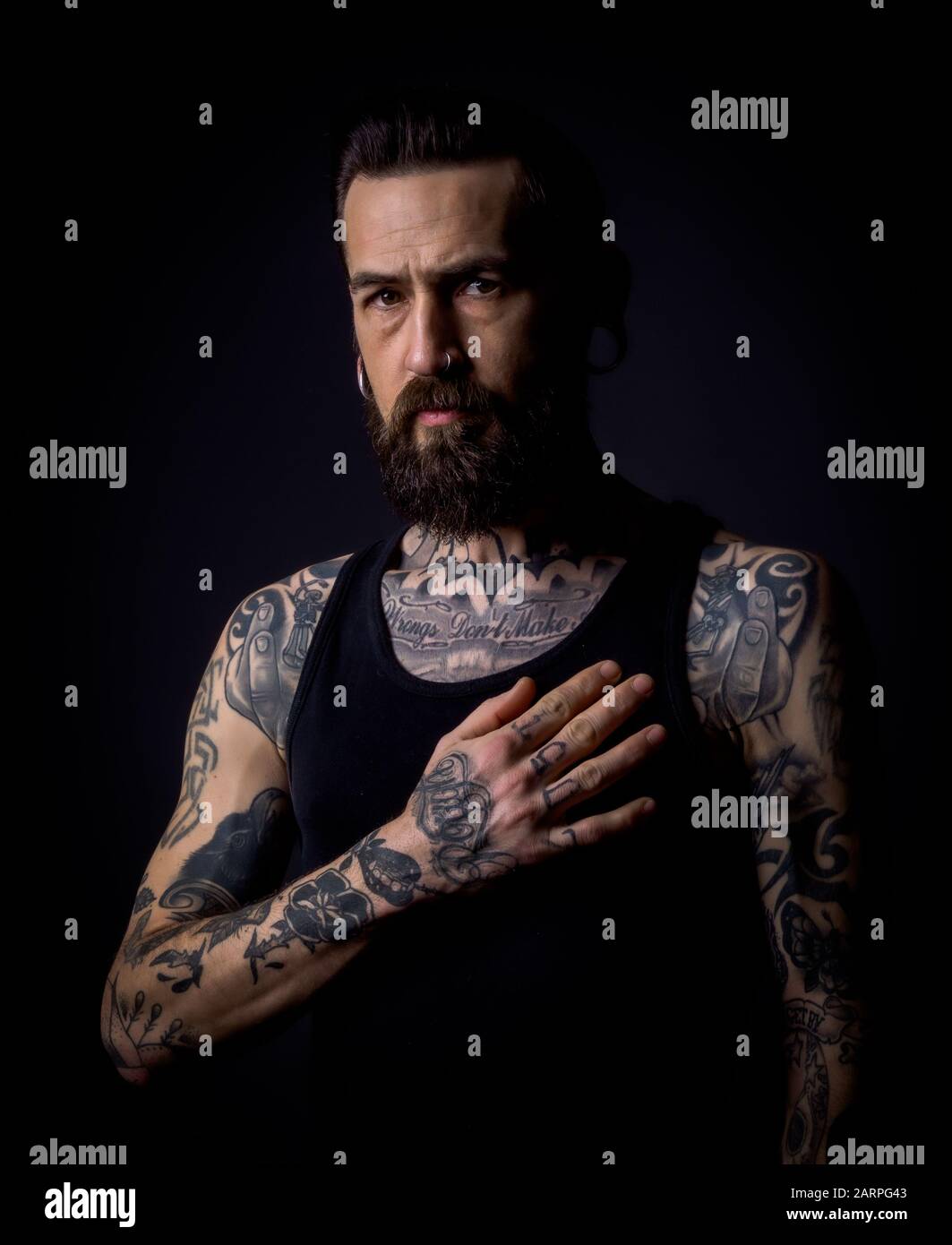 Man tattoos portrait hi-res stock photography and images - Page 2 - Alamy
