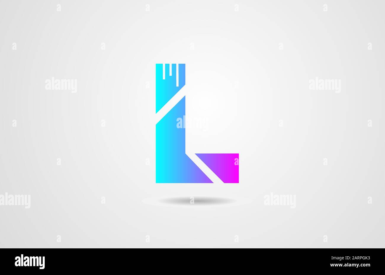 pink blue alphabet letter L logo icon design template for corporate ...