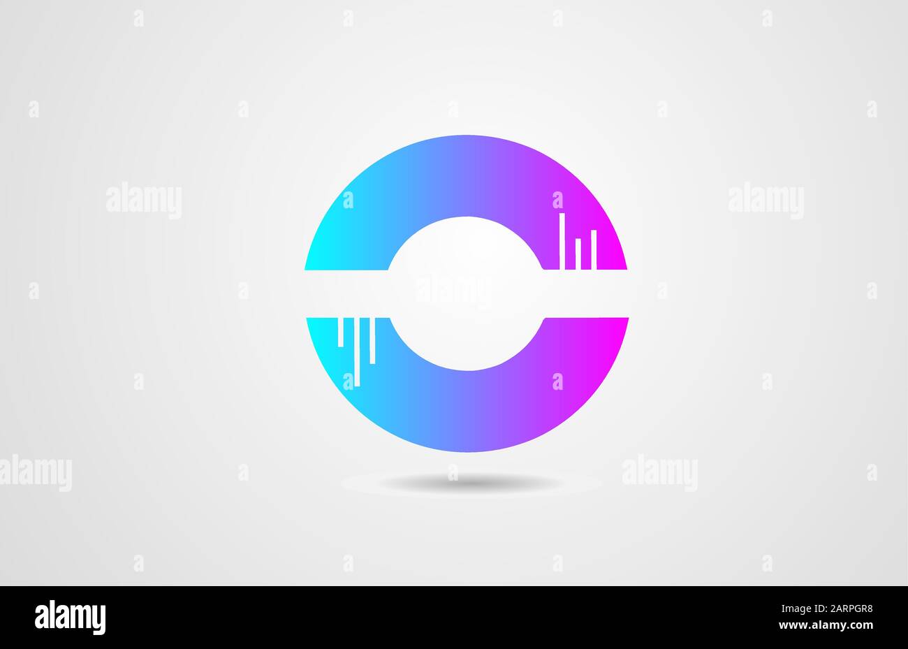 pink blue alphabet letter C logo icon design template for corporate ...