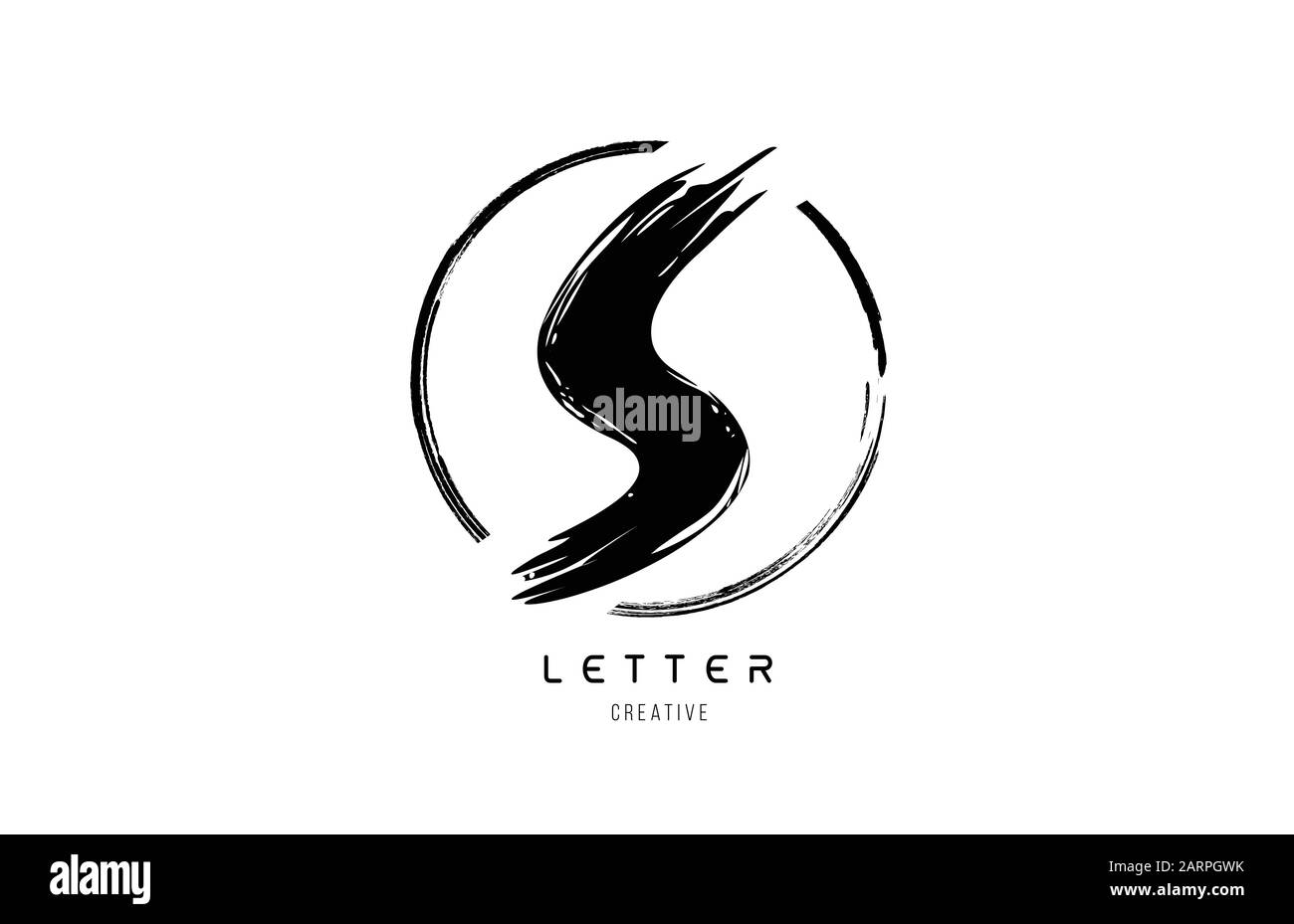 brush stroke letters