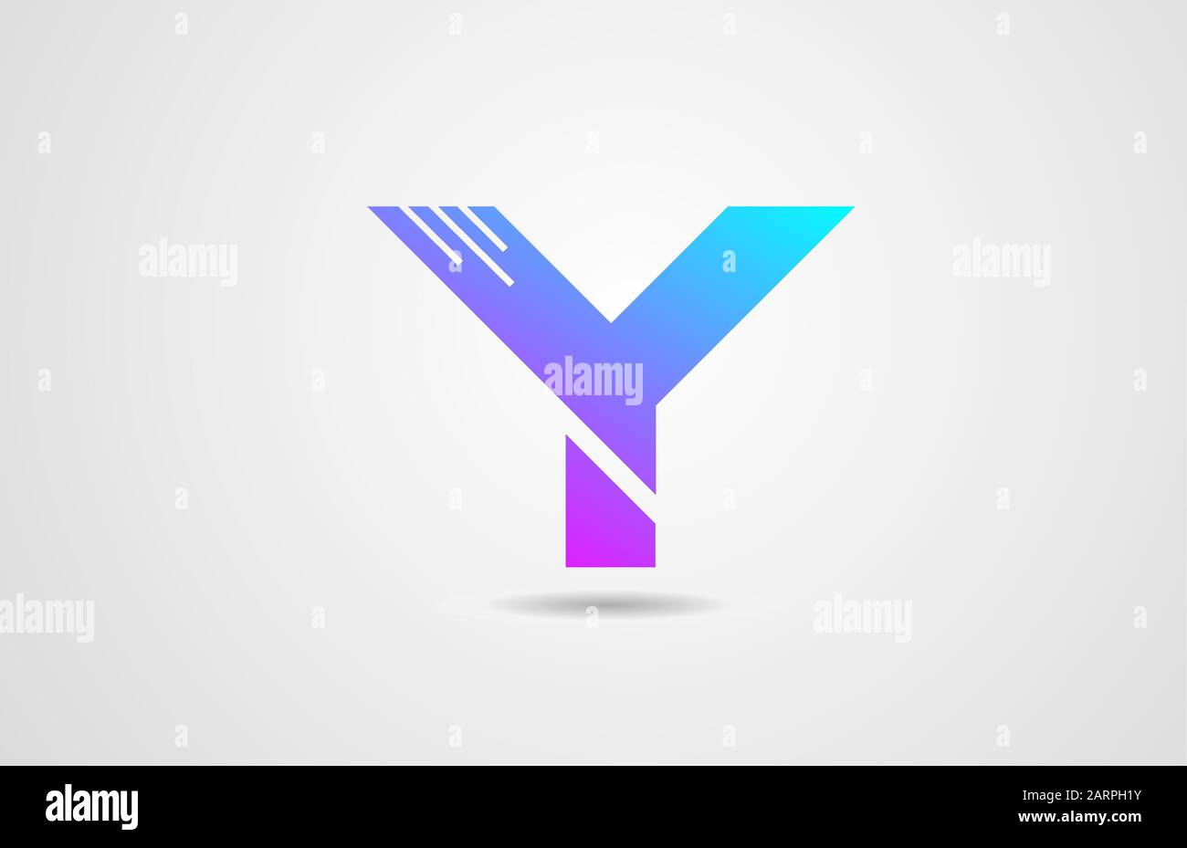 pink blue alphabet letter Y logo icon design template for corporate ...