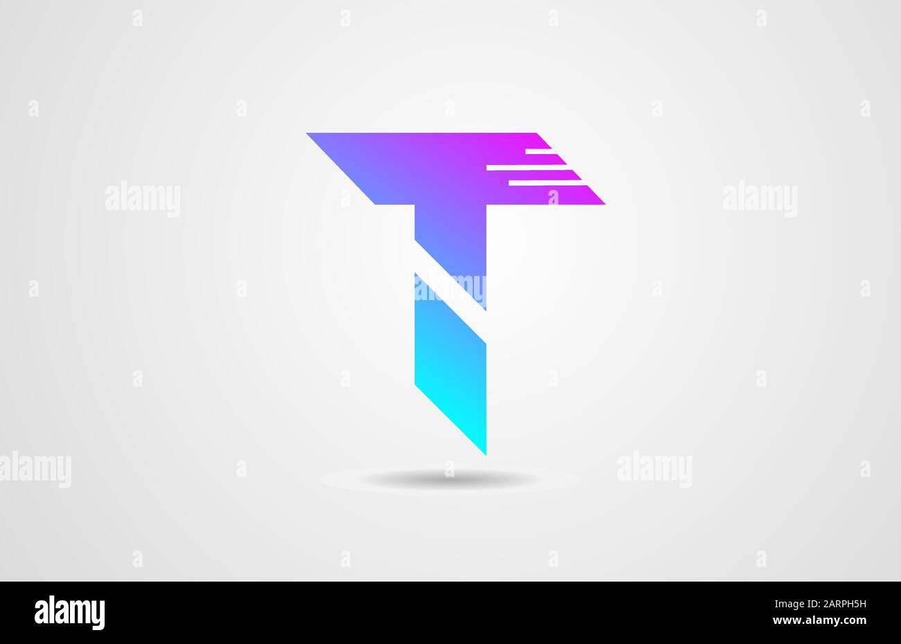 pink blue alphabet letter T logo icon design template for corporate ...