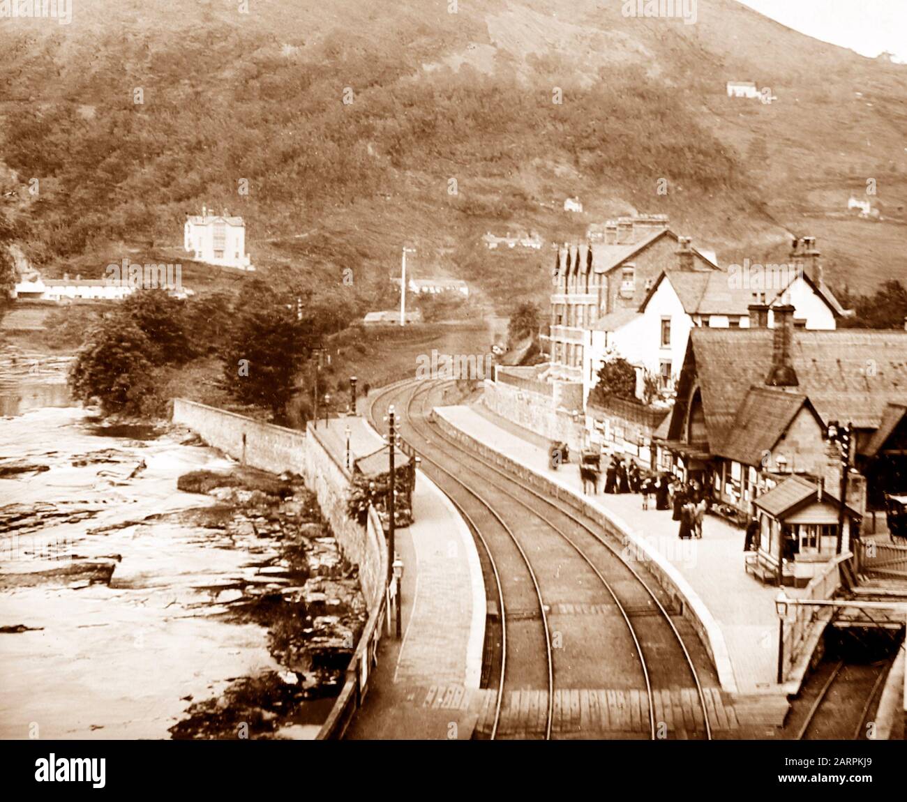 Llangollen Railway Station, Wales, Victorian period Stock Photo