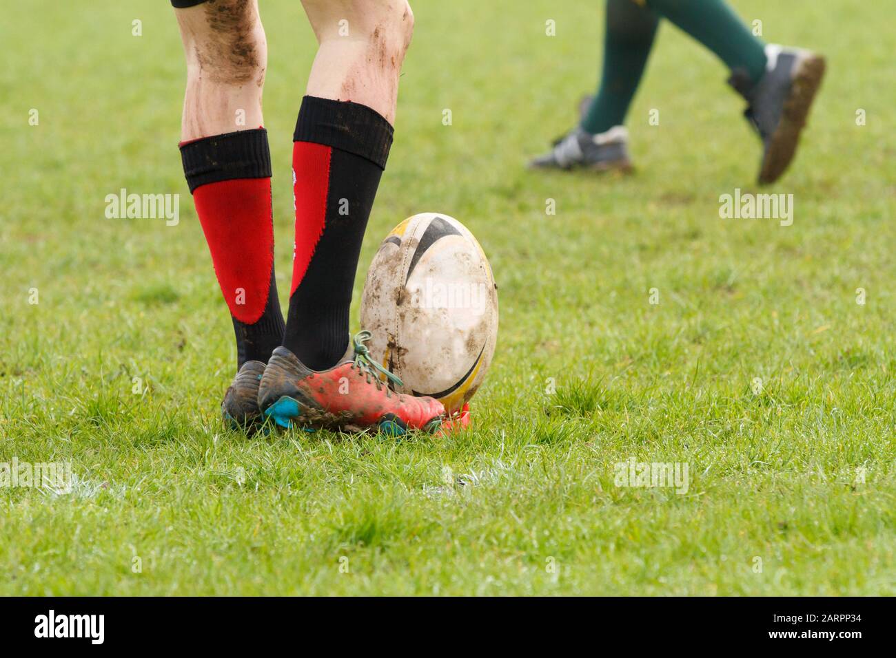 Rugby ball mud hi-res stock photography and images - Alamy