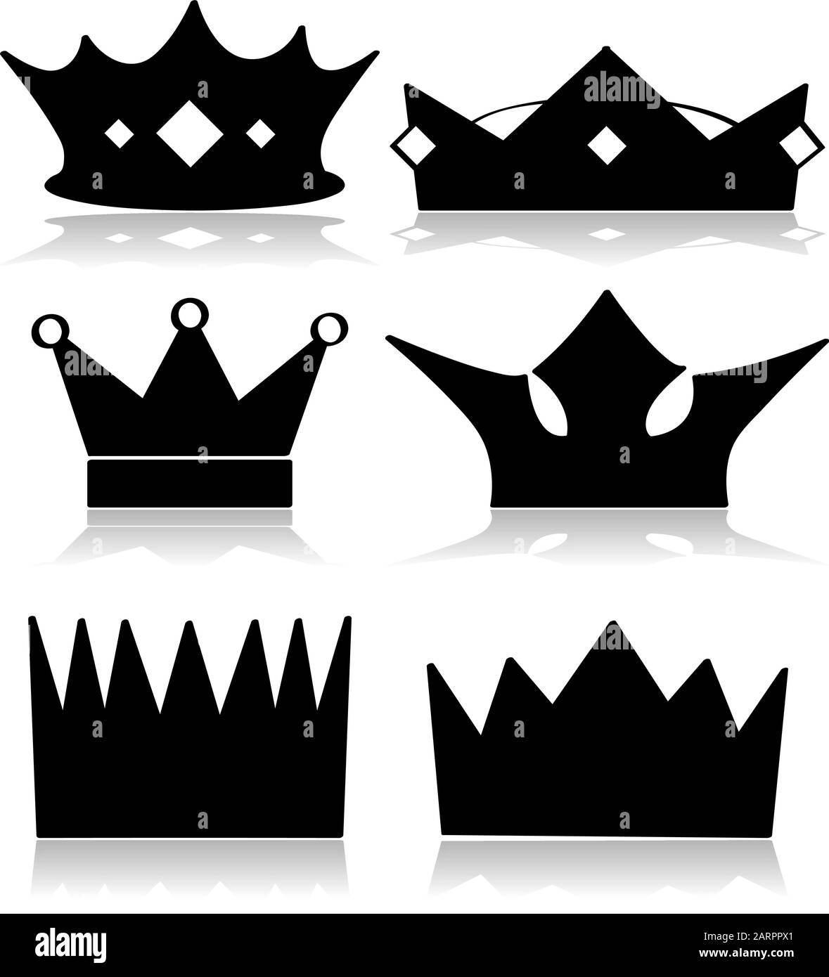 Icon set showing different types of royal crowns Stock Vector Image & Art Alamy