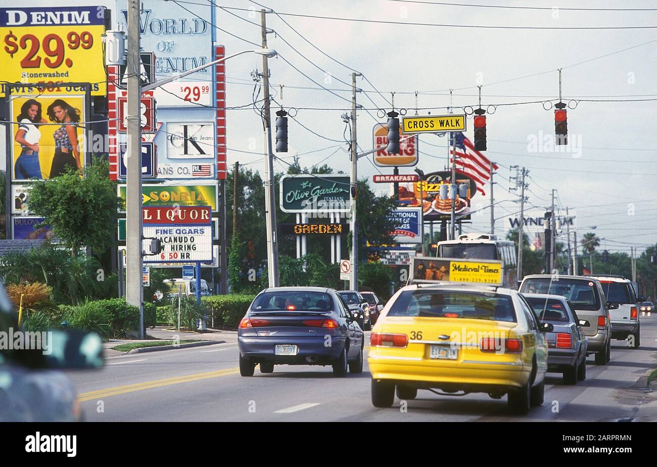The strip at Kissimmee Florida USA 1999 Stock Photo