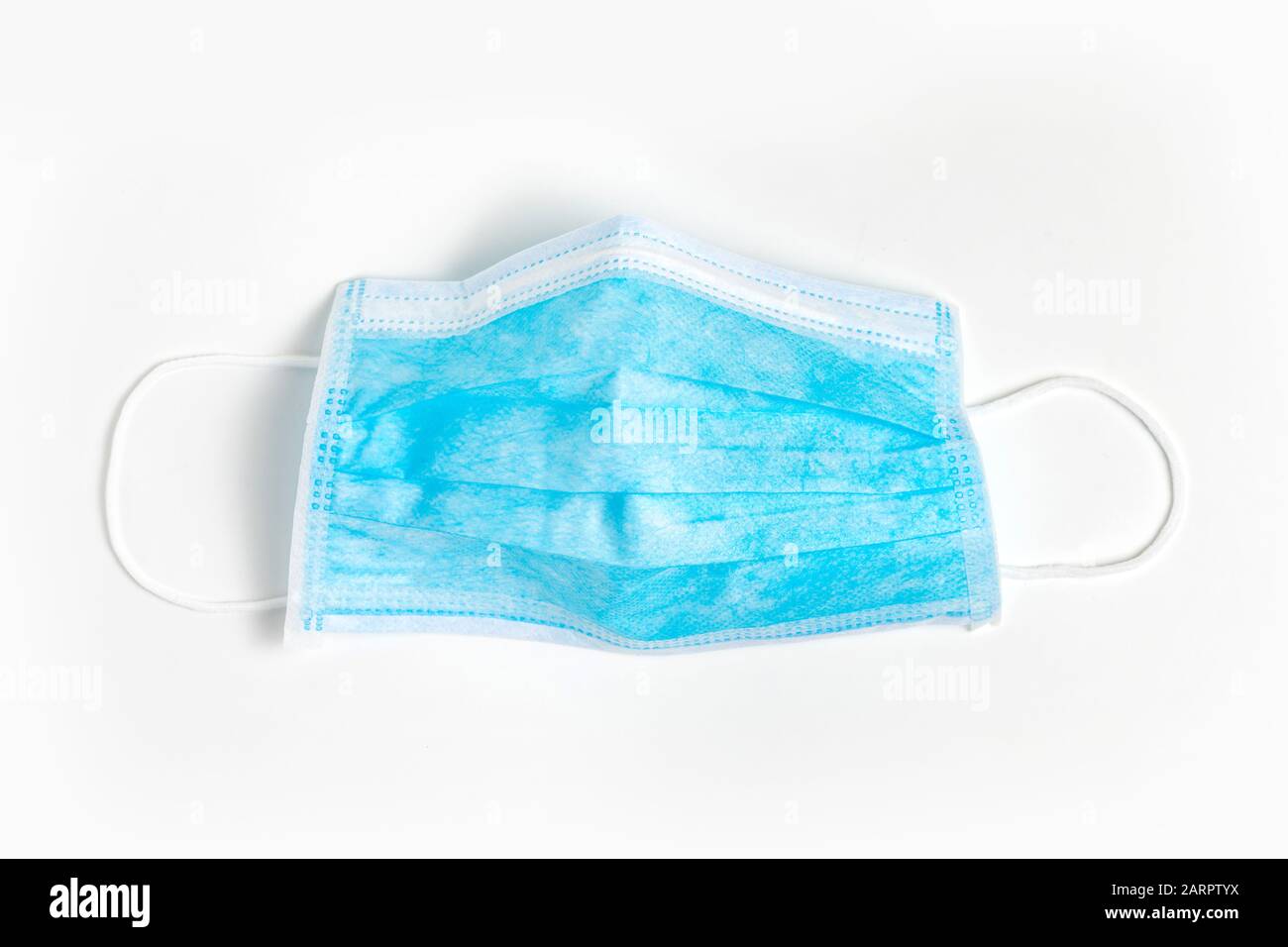 Surgical mask for protection on white background Stock Photo