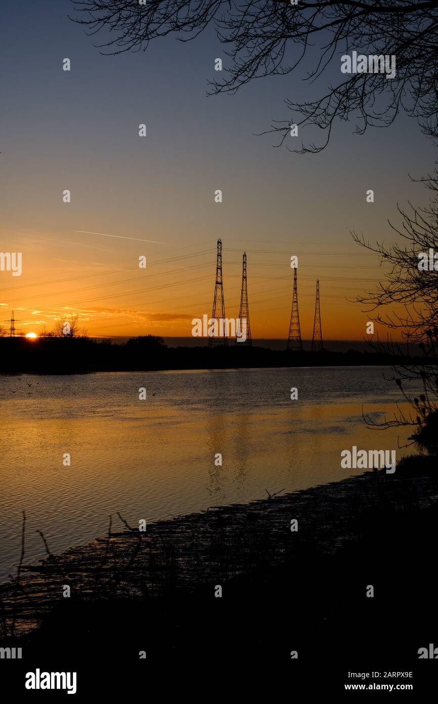 Pylons in water hires stock photography and images Alamy