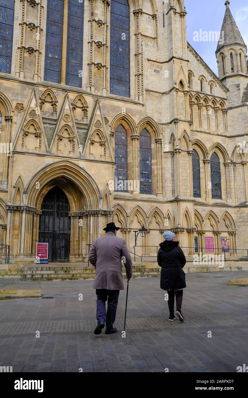 Visitors to York Minster Stock Photo