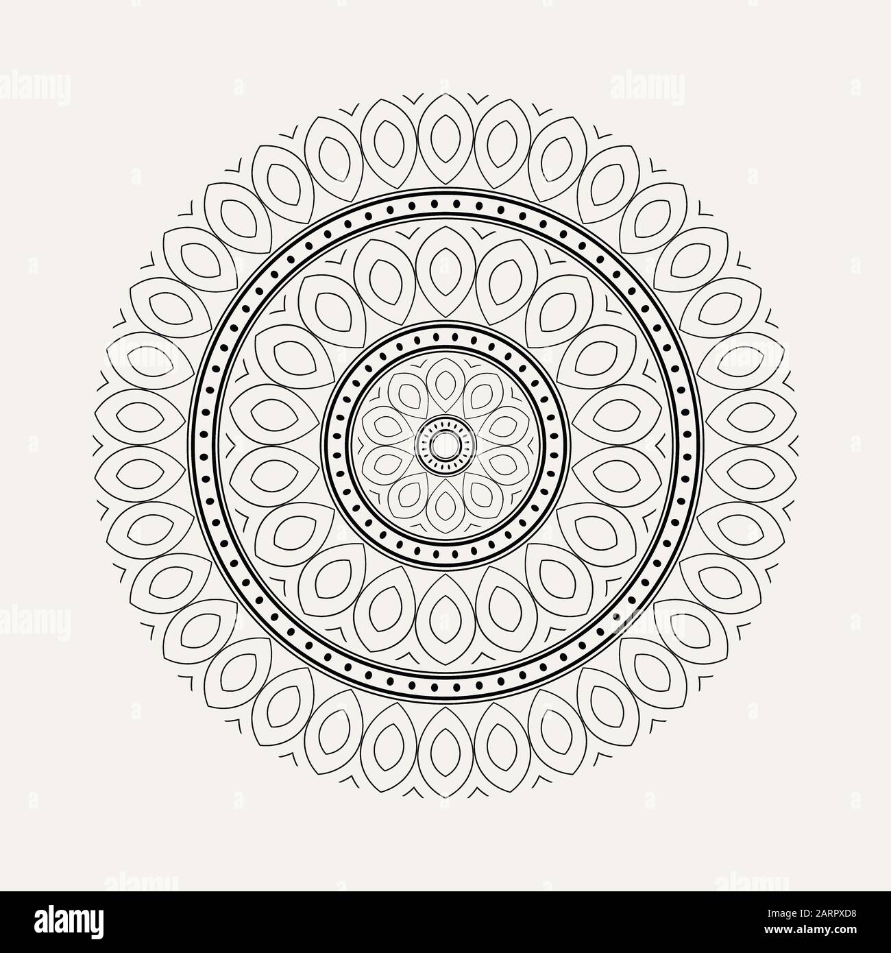 Mandala. Round Ornament Pattern. Vintage decorative elements. Stock Vector
