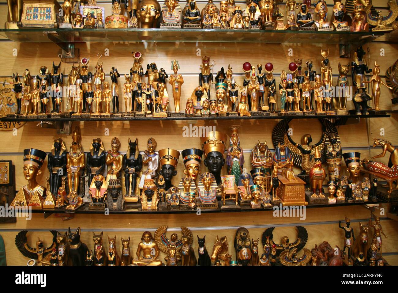 collection of Egyptian statues in Egypt Stock Photo