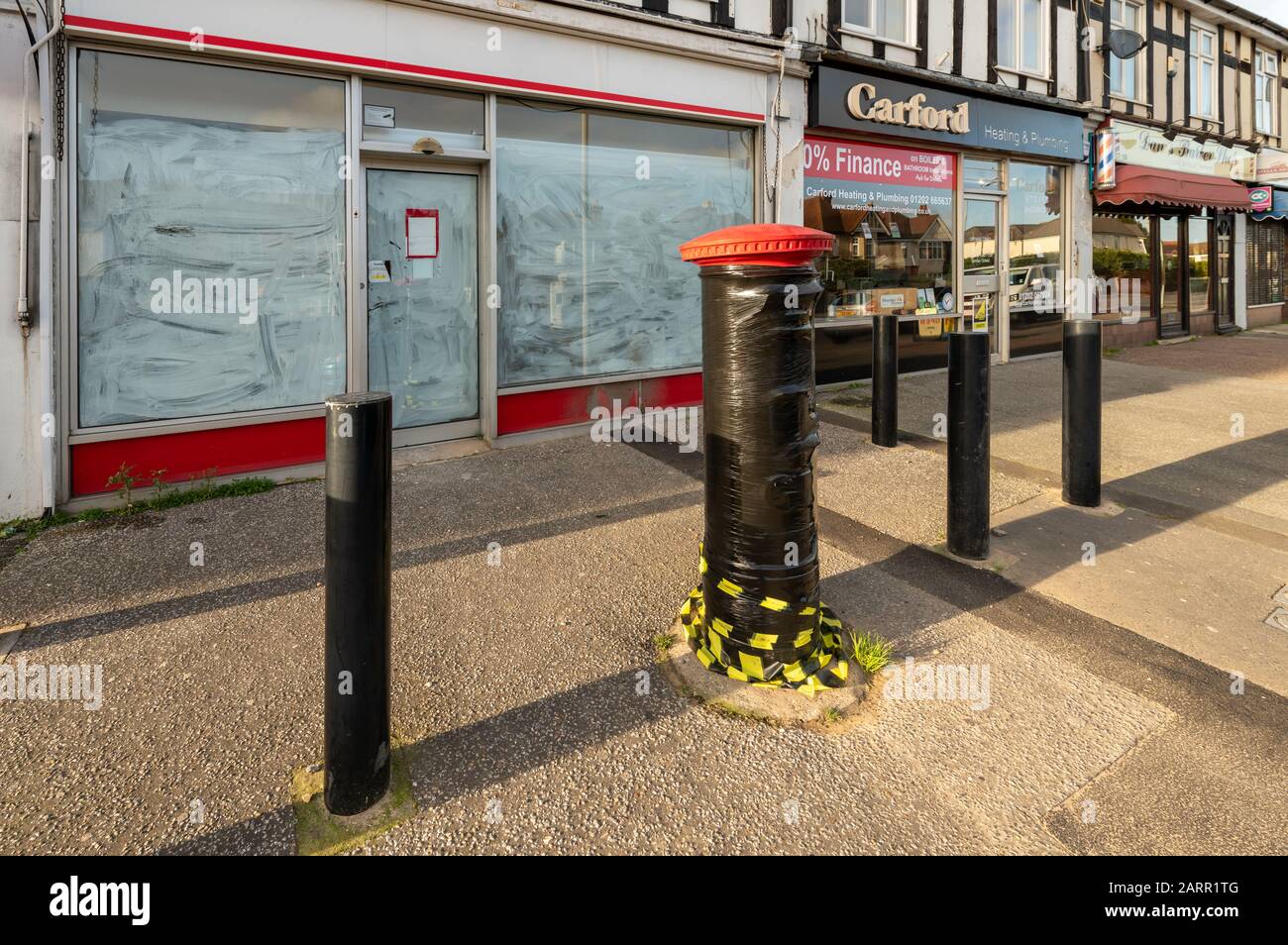 Poole, UK. 29th January 2020. The Alder Road Post Office and post box