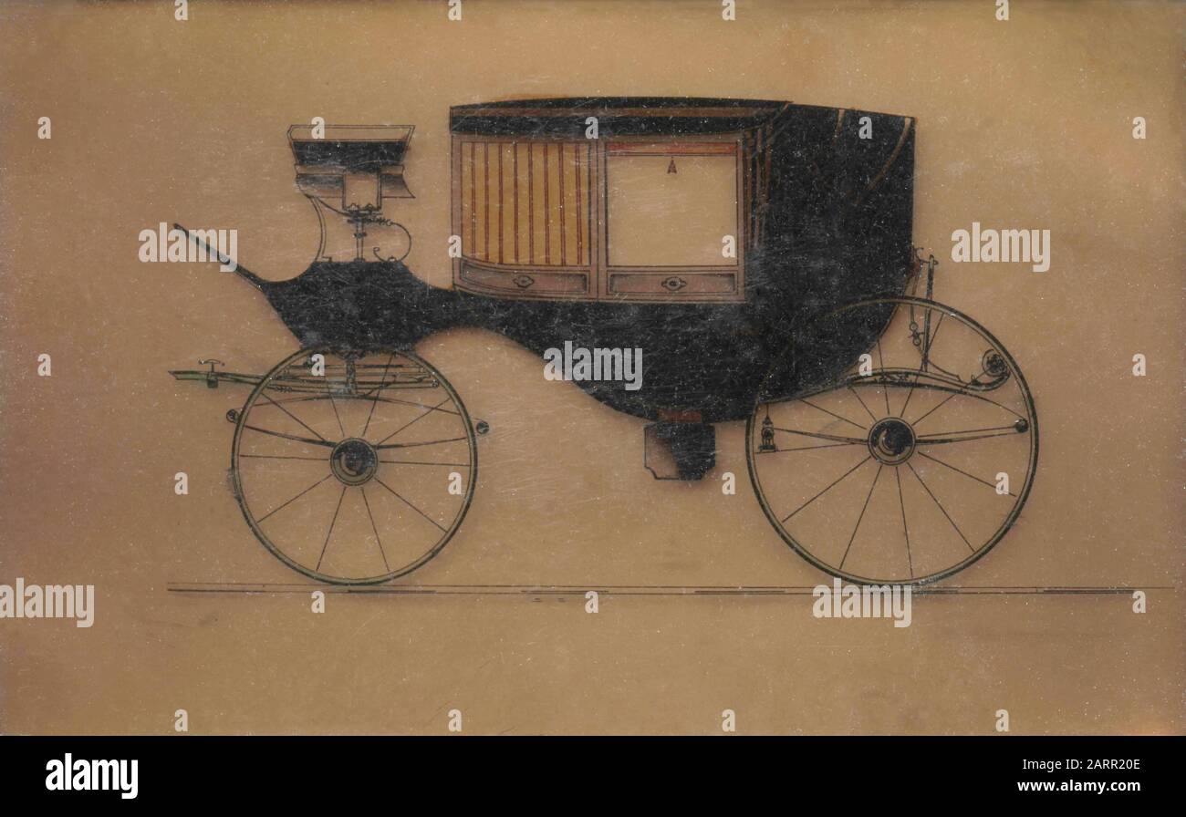 Col-de-Cygne cart, 1850 Stock Photo