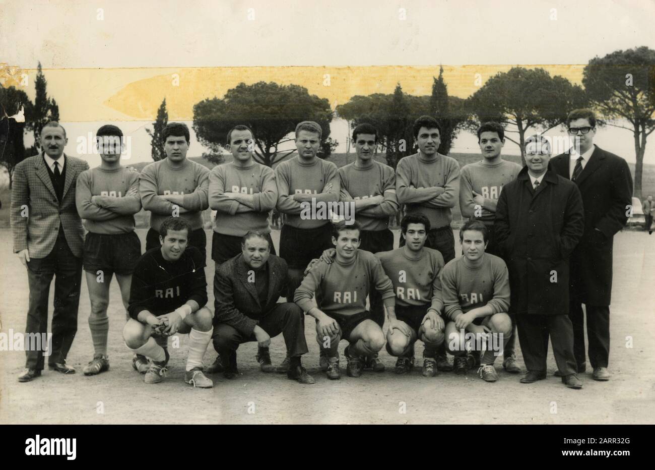 The RAI TV football team, Italy 1960s Stock Photo