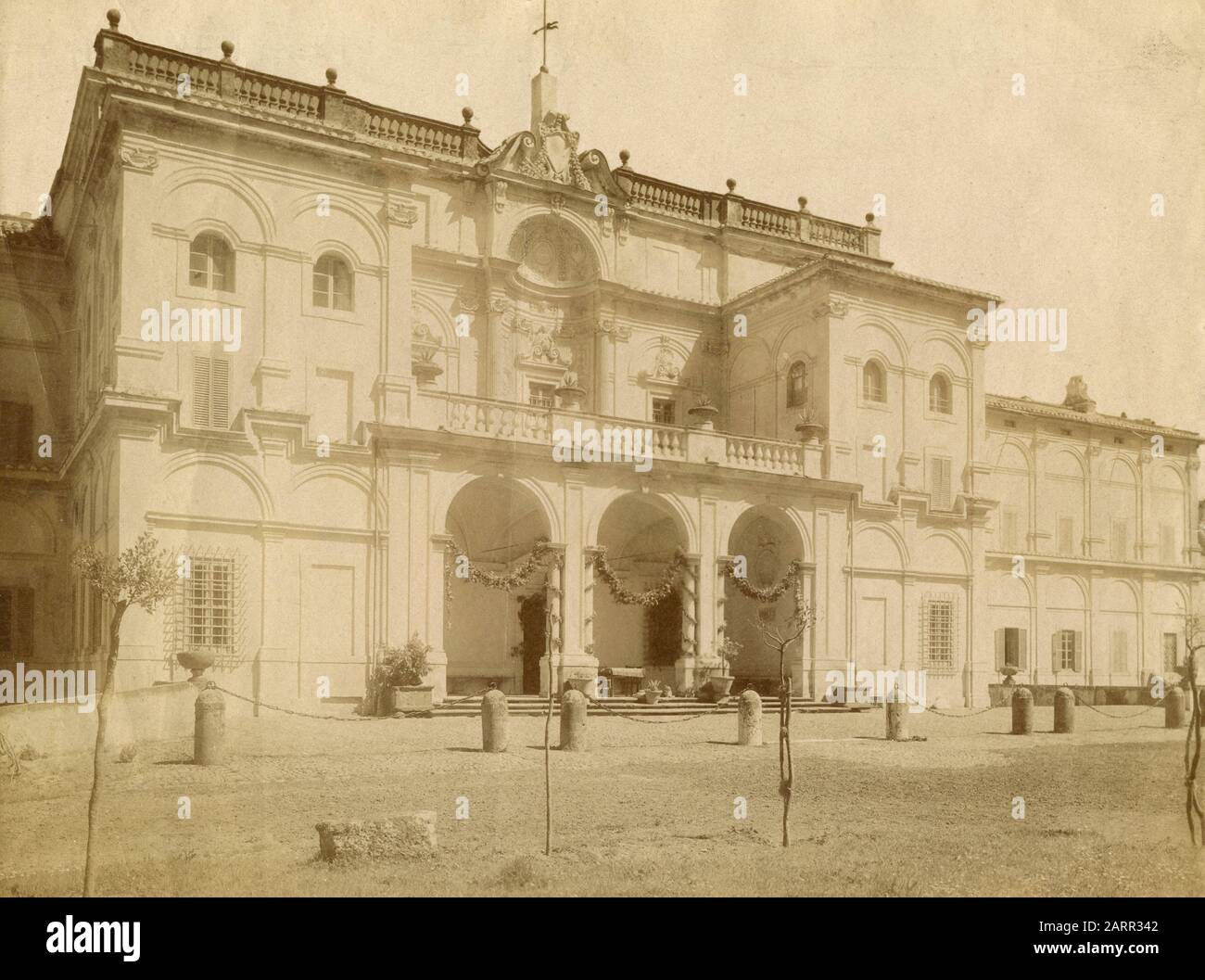 Hunting lodge of Villa Falconieri, Frascati, Italy 1880s Stock Photo