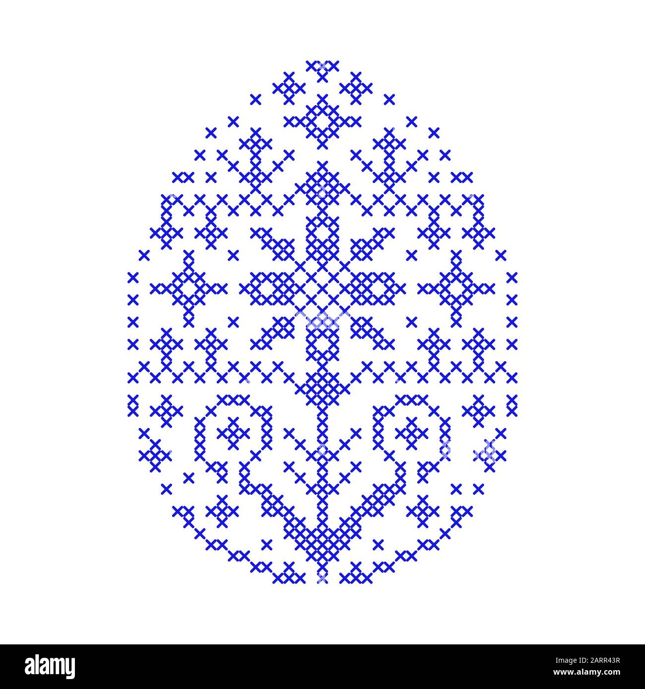 Embroidered Easter egg Stock Vector