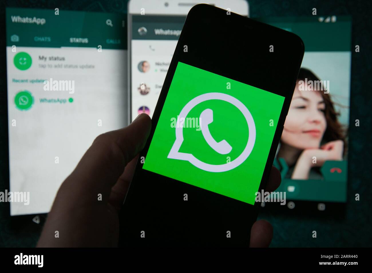 Whatsapp mobile phone messenger Stock Photo - Alamy