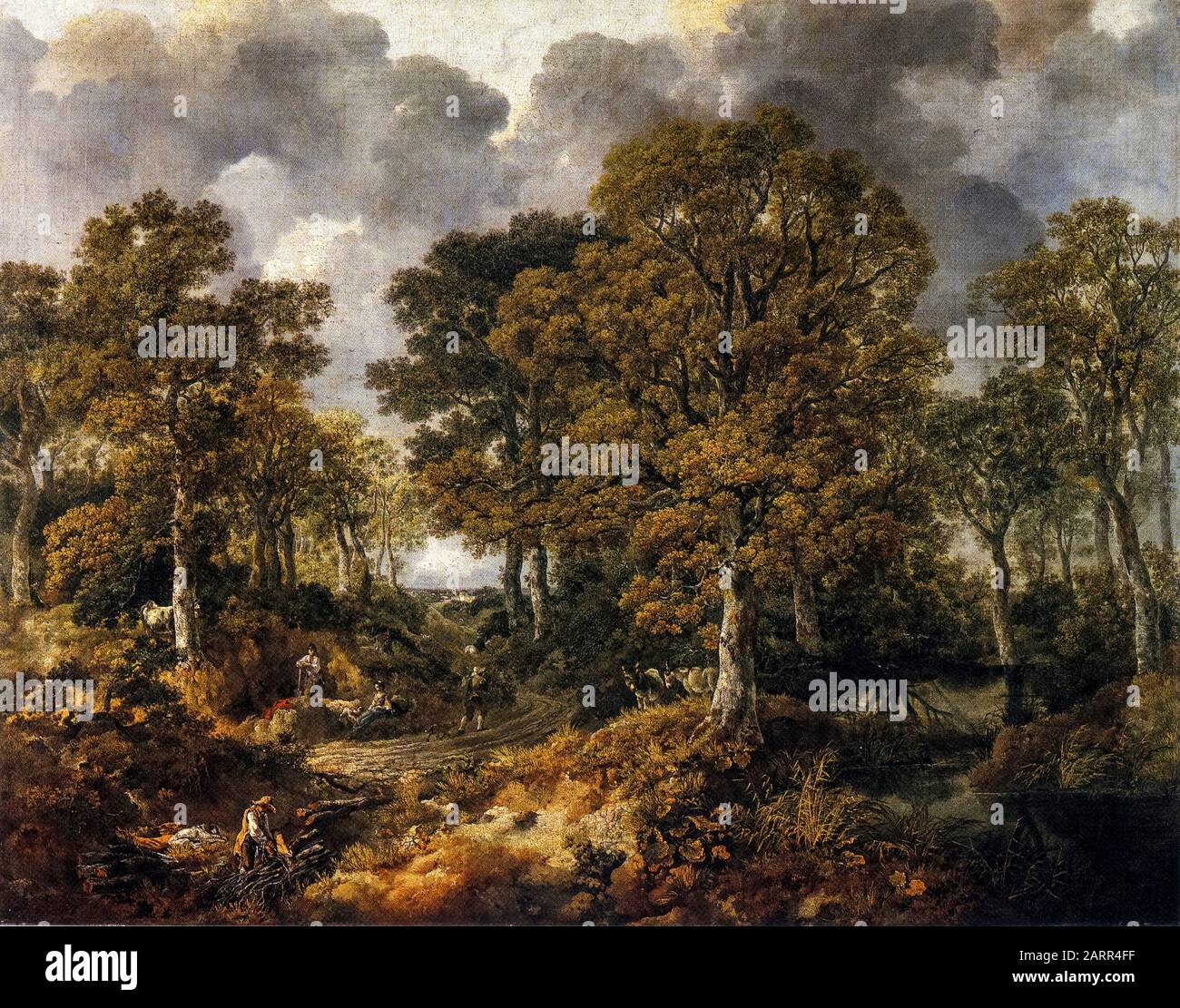 Thomas Gainsborough, Cornard Wood, near Sudbury, Suffolk, landscape painting, 1748 Stock Photo
