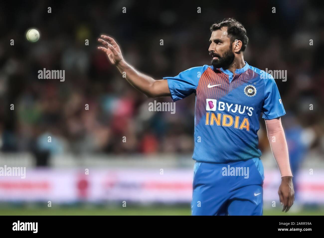 Hamilton, New Zealand. 29th Jan, 2020: India defeated New Zealand in the third T20 International via Super Over to take an unassailable 3-0 lead in the five-match series in Hamilton on Wednesday. Credit : Phil Walter / Alamy Live news Stock Photo