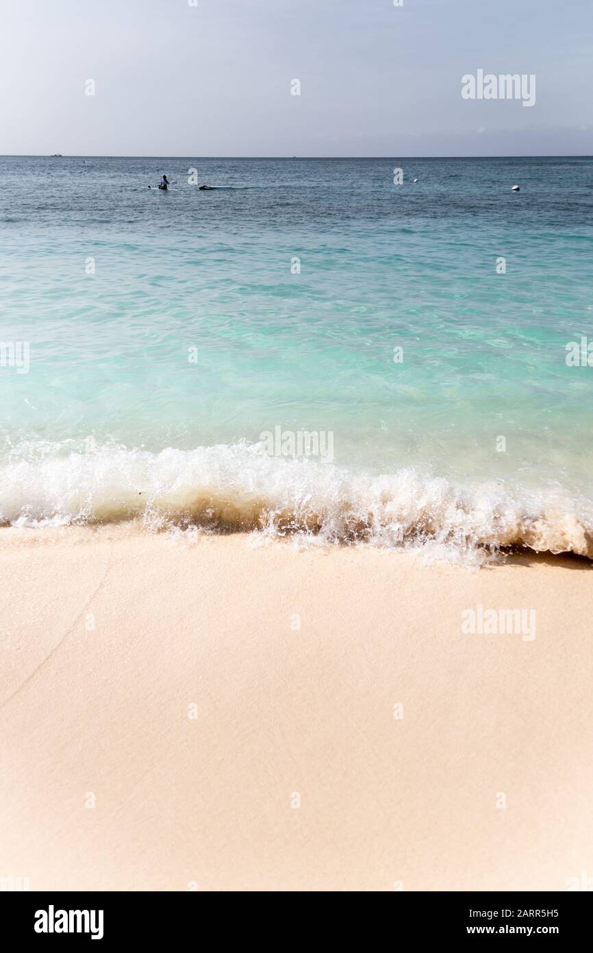 Cayman Islands white sand beach Stock Photo