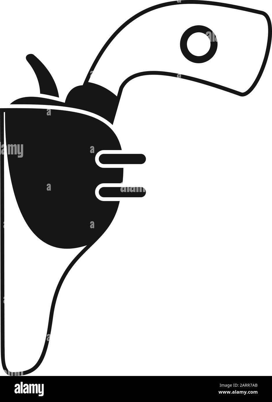 Revolver icon. Simple illustration of revolver vector icon for web ...