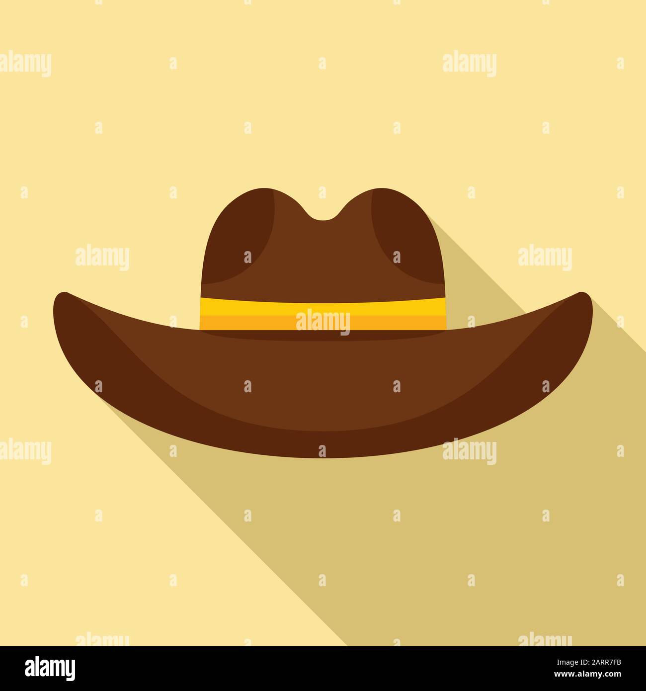 Cowboy hat icon. Flat illustration of cowboy hat vector icon for web ...