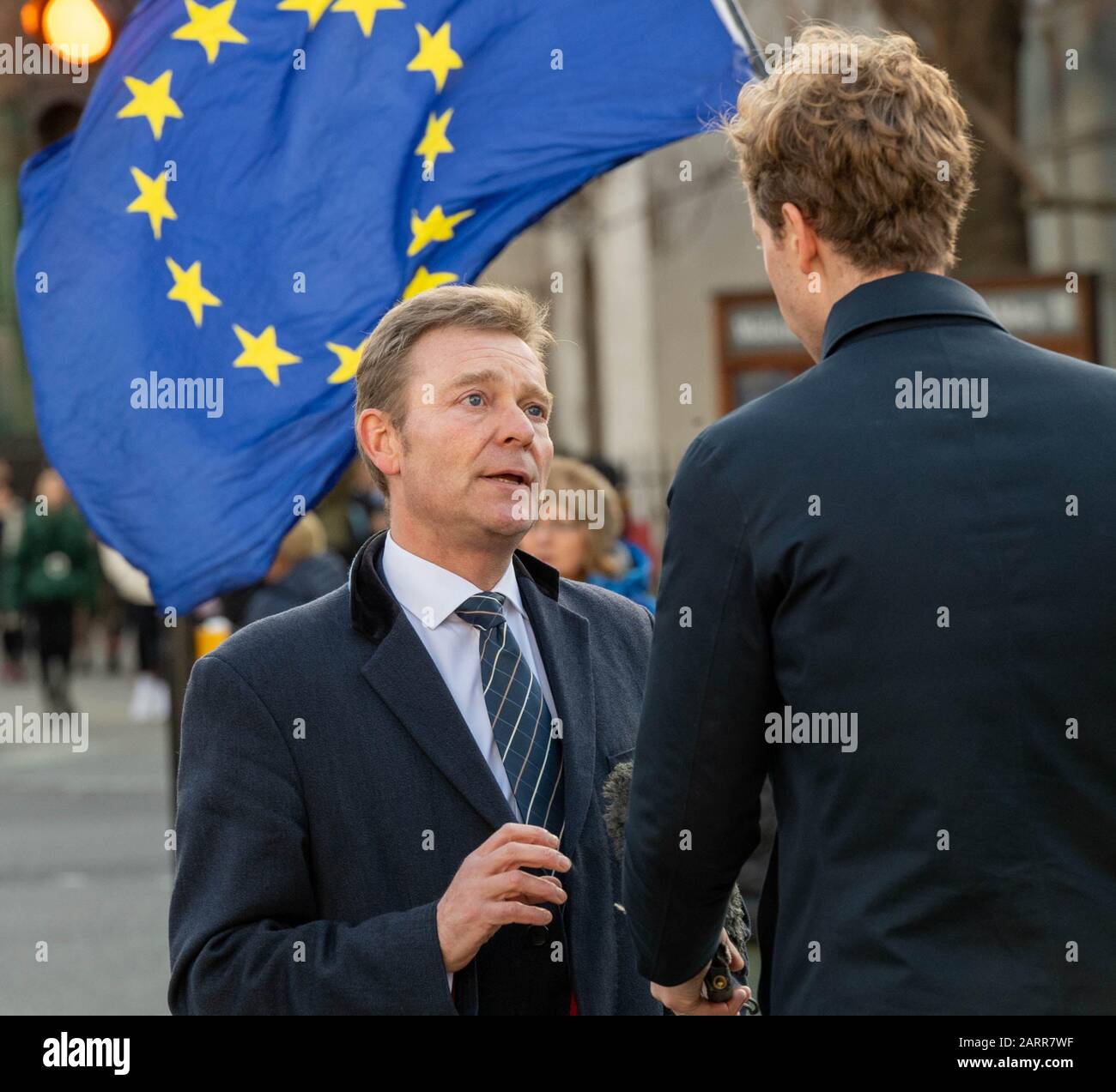London, UK. 29th Jan, 2020. Craig Mackinlay, Member of Parliament for South Thanet. Being interviewed outside the House of Commons. Initially a member of the UK Independence Party, Mackinlay served as deputy leader of UKIP in 1997, before joining the Conservative Party in 200 London Credit: Ian Davidson/Alamy Live News Stock Photo