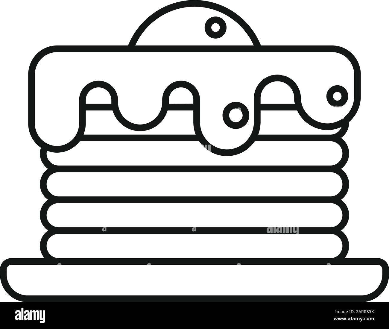 Sweet cake icon. Outline sweet cake vector icon for web design isolated ...