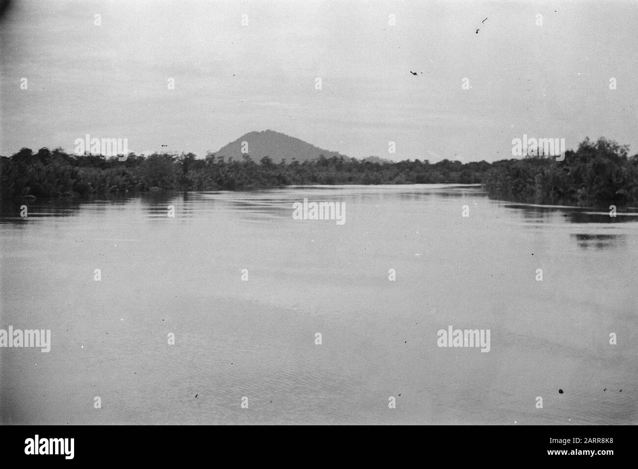 Borneo  River Date: February 1947 Location: Borneo, Indonesia, Kalimantan, Dutch East Indies Stock Photo