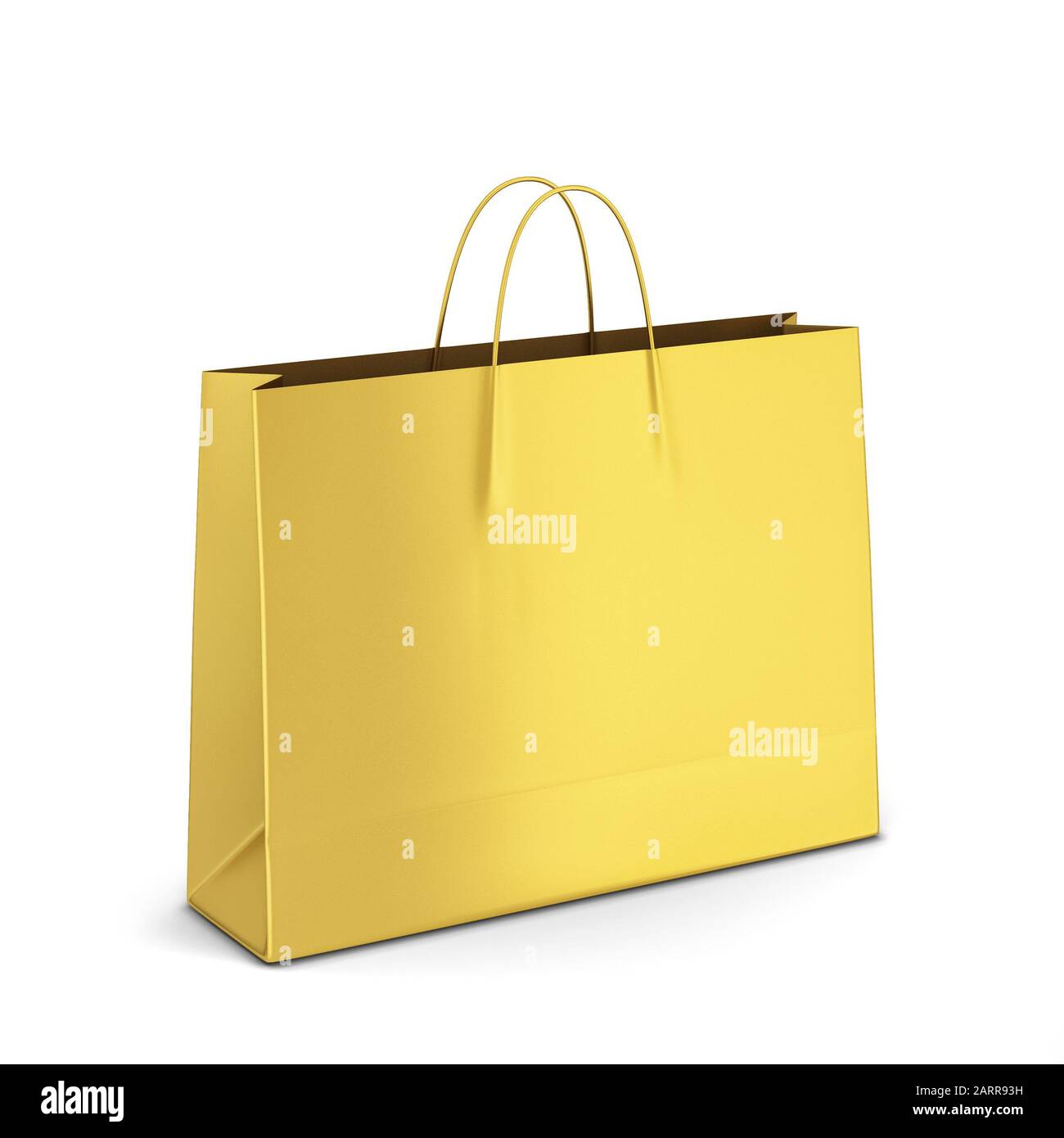 Blank shopping bag mockup. 3d illustration isolated on white background ...