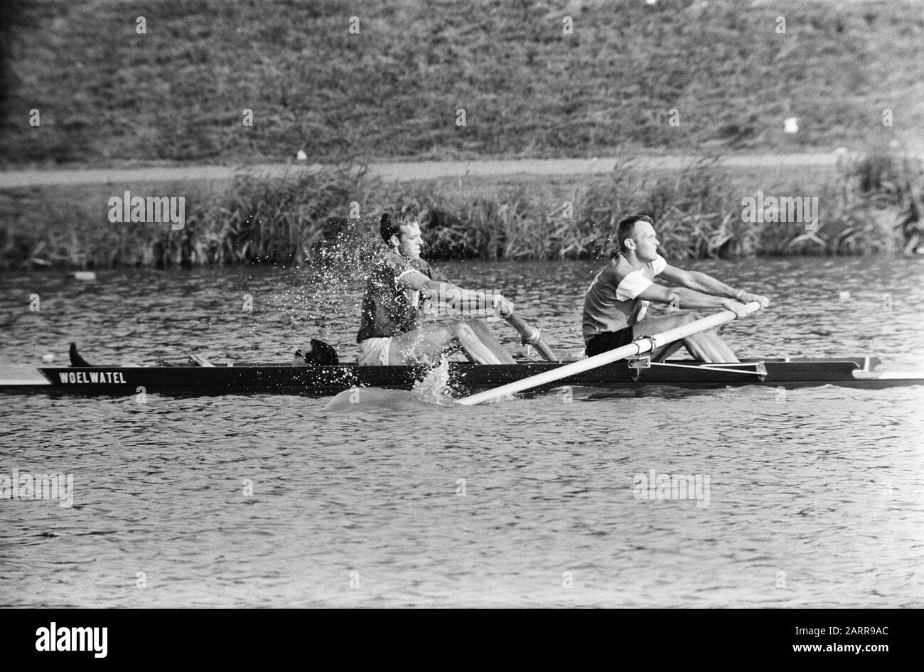 National Rowing Championships 1969 at the Bosbaan in Amsterdam Rowers