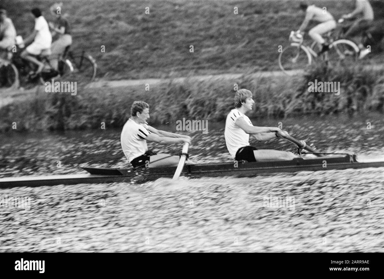 National Rowing Championships 1969 at the Bosbaan in Amsterdam Rowers