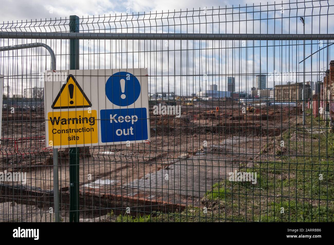 HS2 construction work continues around Curzon Street in Eastside, Birmingham, UK Stock Photo