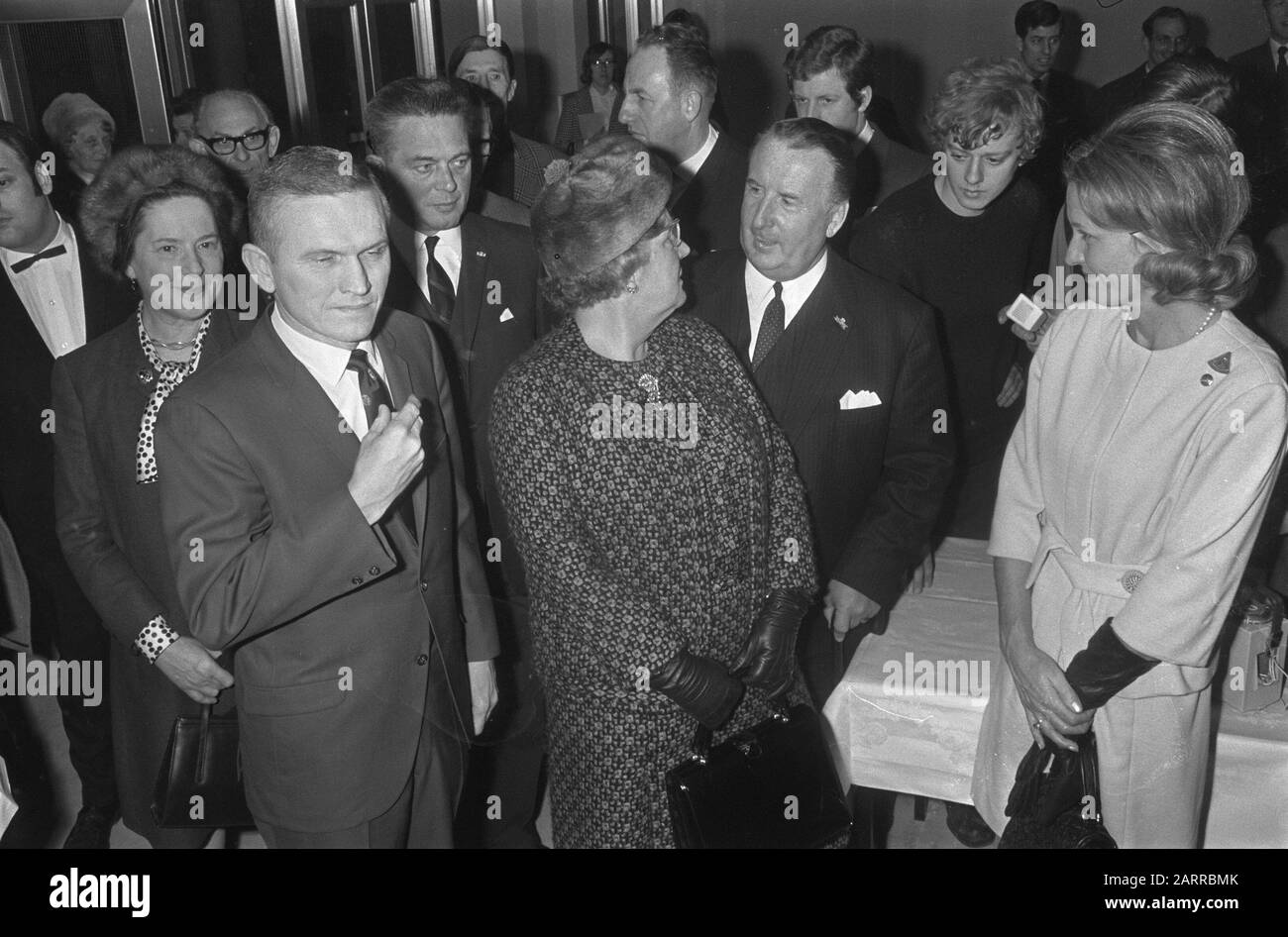 Spacecraft Frank Borman (commander of Apollo 8) in Congress Centre in The  Hague Space designer Frank Borman (commander of Apollo 8) in Congress  Centre in The Hague; Queen Juliana with Borman and